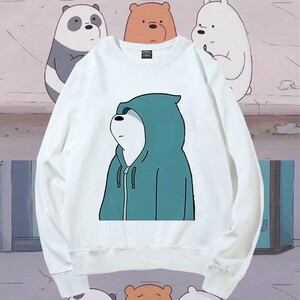 咱们裸熊圆领卫衣动漫周边webarebears三只熊男女情侣衣服白熊潮