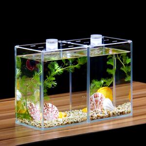 排缸式鱼缸8016水族泰国斗鱼缸超白玻璃鱼缸生态斗鱼缸桌面排缸创