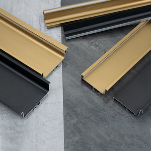 厨房橱柜免拉手型材铝材地柜柜体l型隐形拉手嵌入式吊柜隐藏拉手