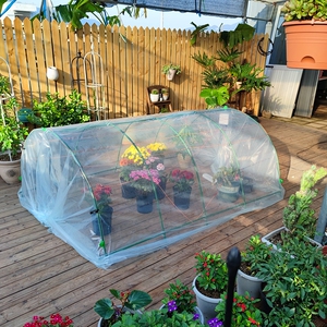 多肉冬季保暖棚花棚暖房家用温室花房保温塑料过冬防冻大棚骨架