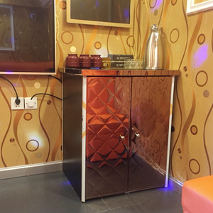 ktv点歌柜子不锈钢玫瑰金酒吧会所包厢功放量贩式点歌台机柜现货