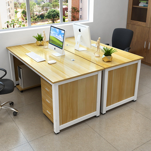 2米简约办公室员工1米简易职员办公桌椅组合