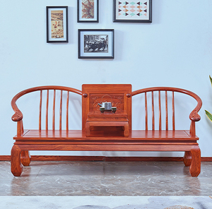 刺猬紫檀圈椅贵妃塌新中式红木罗汉床花梨木情侣长椅实木双人沙发