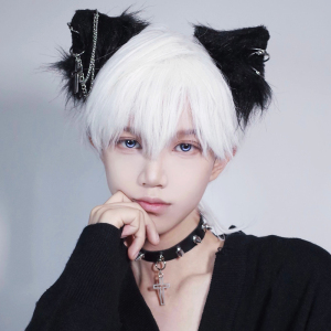 假发 男短发白色正太基佬万用cos假发套韩版帅气dk男生自然全头套