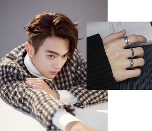 许凯同款戒指个性小众设计简约食指戒指环女复古尾戒男单身戒