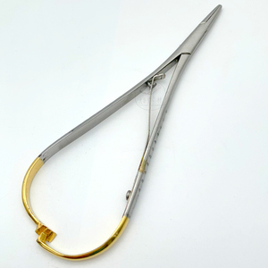 牙科齿科进口金柄持针器手握持针钳手握式持针剪钢制正畸结扎圈钳