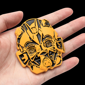 变形金刚大黄蜂车贴纯金属车贴汽车人博派标改装车标擎天柱车身贴