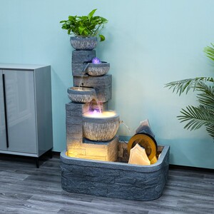 摆件循环水客厅落地室内招财楼梯下景观加湿器风水轮鱼缸造景0人付款