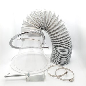 烟吸风口喇叭罩杯3寸4寸伸缩软