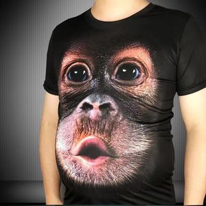 大猩猩短袖T恤男潮流动物3D大人儿童奇葩搞怪丑衣服送闺蜜男朋友