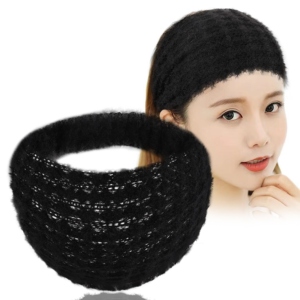 遮白发的头饰帽子遮盖显年轻发带女士老年人毛线针织宽边遮前额女