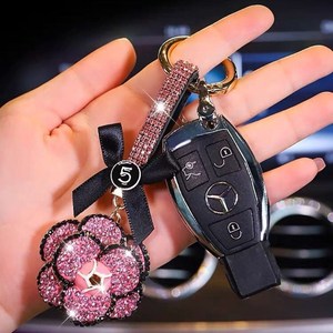镶钻汽车钥匙扣挂件女士创意车用钥匙链圈水晶包挂饰网红车载用品