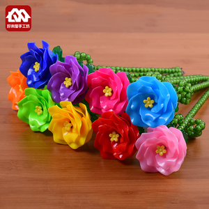 手工串珠子人花材料包diy编z织插花摆件工艺品珠玫散珠情瑰节礼物