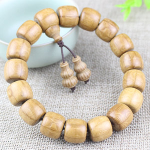 五台山六道木手串个性桶珠手链男女文玩木质佛珠12*14mm