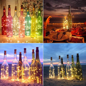 太阳能瓶塞灯串铜线led铜线灯串彩灯泡红酒瓶布置装饰场景氛围灯