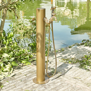 户外水龙头不锈钢防冻立柱仿古多功能落地式庭院花园水栓龙头全铜