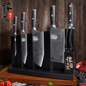 谭铁匠手工真锻打5cr15mov刀具套装厨具刀具厨房菜刀家用组合厨刀