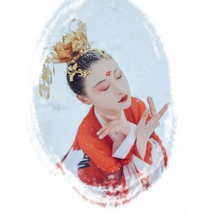 彼岸花眉心贴汉服花钿古装写真额头印花纹身贴防水女持久儿童贴纸