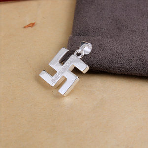 新品坠男9士民简风女9s0足银纯银佛系时尚族约万字符个性挂坠佛性