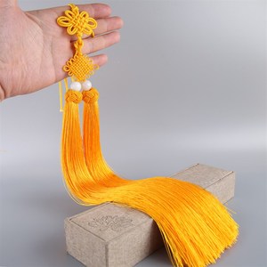 中国结菠萝帽双流苏穗子加长款古风挂件j剑穗冰丝中国风工艺吊穗