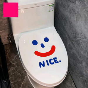 创意卡通马桶贴nice笑脸北欧个性可爱搞笑装饰防水贴纸贴画卫生间