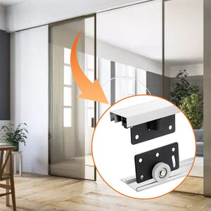 免开槽衣柜门趟门轮轨道推拉门移门滑轨滑槽吊轨滑道导轨路轨配件