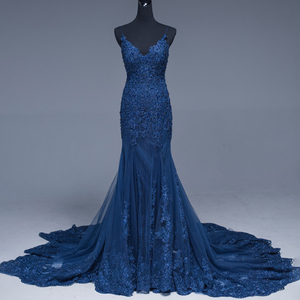 婚纱礼服新款新娘结婚鱼尾晚礼服长款蕾丝深v敬酒晚礼服主持晚装