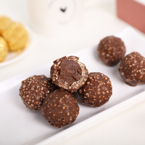 圆形夹心巧克力球花束散装糖果结婚庆喜糖零食烘焙(代可可脂)