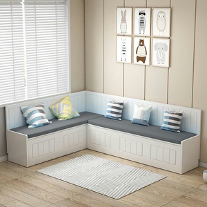 简约实木卡座家用餐桌椅组合小户型餐厅储物卡座l型卡座沙发定制