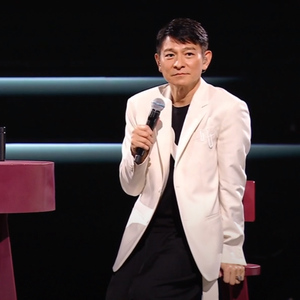 刘德华同款衣服直播演唱会白色西服外套休闲商务西装正装系带单西