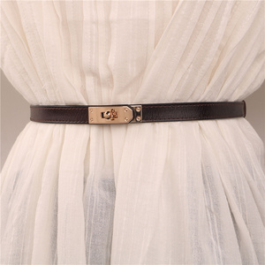 韩版金属扣束腰小腰带女装饰连衣裙g百搭配裙子配衣服女士皮带细