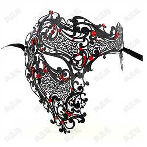 s面具古风面国风 半 脸 神秘半w脸面具男左半脸面具半中 遮嘴假脸