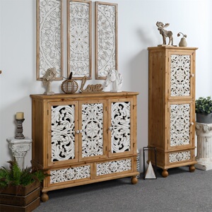 玄关柜子美式镂空