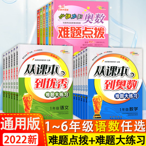 2024新版68所一年级二三年级小学奥数举一反从课本到奥数难题大练习难题点拨四五六年级上册下册小学语文数学思维训练奥数讲解练习