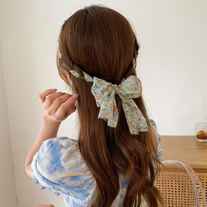 韩系发带女夏季薄款飘带发箍发卡仙气绑发头饰扎t头发绑带编发丝