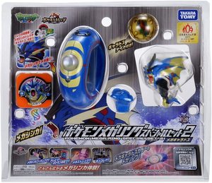 正版tomy神奇宝贝 超进化手环 超级暴鲤龙 套装 mega暴鲤龙进化石