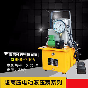 高压电动试压泵电动液压钳小型脚踏电磁阀泵站单\/双油管油压机泵
