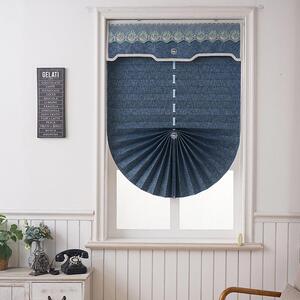 欧式扇形罗马帘遮光卷帘升降帘免打孔客厅卧室儿童房办公室窗帘布