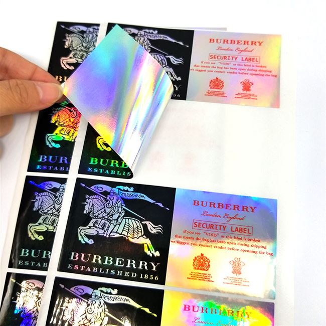 透明pvc镭射银不干胶标签批量定制素面镭射反光印刷车贴七彩logo