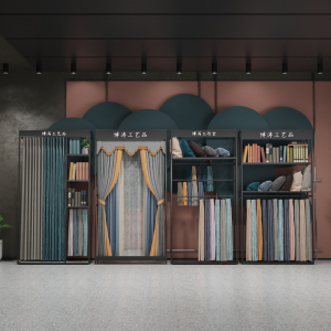 窗帘店样品展示架高档展厅大样架窗帘布艺吊卡展示架抱枕货架组合