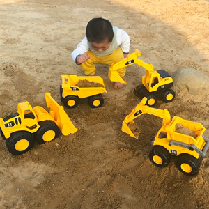 儿童大号工程车挖掘机翻斗车挖土机男孩玩沙滩玩具车挖机套装耐摔