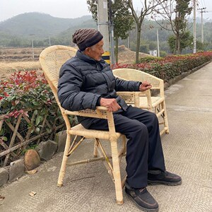 适合老年人坐的椅子天然藤椅真藤老式藤椅老人滕椅户外休闲家用靠