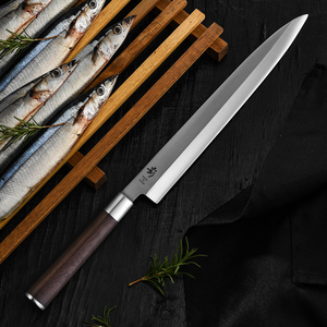 日本三文鱼刀刺身刀专业日式柳刃片鱼生刀料理寿司刀7cr鸡翅木柄