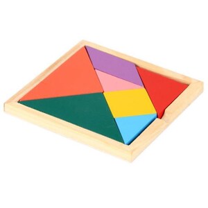 儿童岁男画板小学生大号七角板学生用木质三角形幼儿巧拼图方块亲