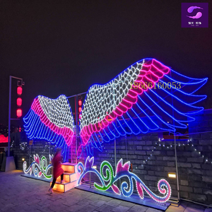 户外led造型灯天使翅膀商场广场旅游区楼盘美陈亮化灯光节景观灯