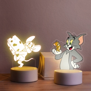 猫和老鼠卡通周边摆件小夜灯卧室创意床头灯来图个性定制生日礼物