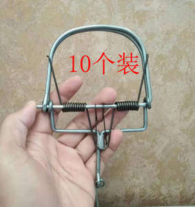 10个装捕鼠神器铁质弹簧老鼠夹传统老h一代手工制作子地夹家用野