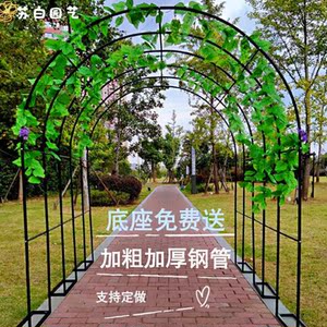 淘家熊出没淘宝爬藤架铁艺拱门支架月季花架户外蔷薇花拱门攀爬架子