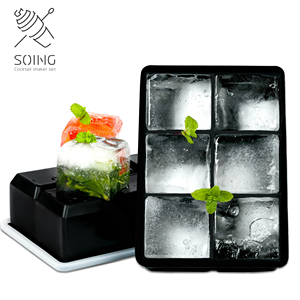 SOING食品级软硅胶冰格冰模具制冰盒商用家用大容量球形带盖冻冰