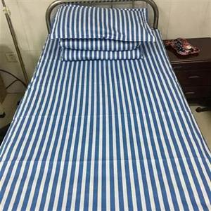医所用诊院b病床单个套单养老院宾馆加密加厚床单被罩枕床蓝白缎a